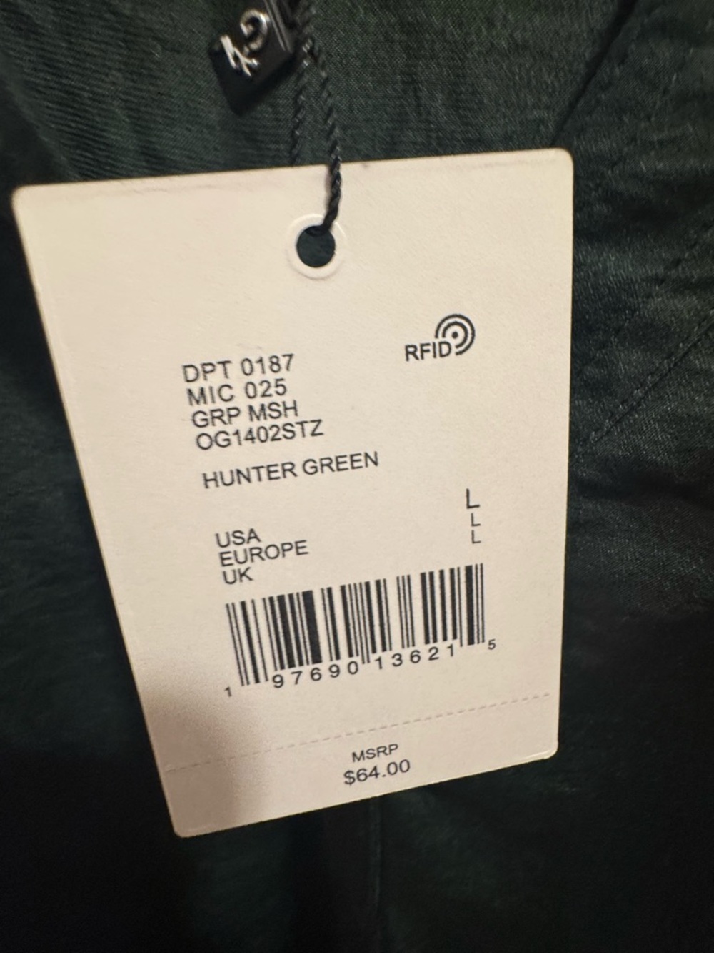 Gibson and Latimer Hunter Green Polyester Short Sleeved Blouse Size Large NWT - Picture 3 of 9